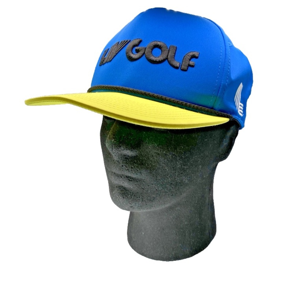 Liv Golf Tour Flex Fit Tech 110 Snap Back Rope Golf Hat Volt Yellow & Blue OSFM